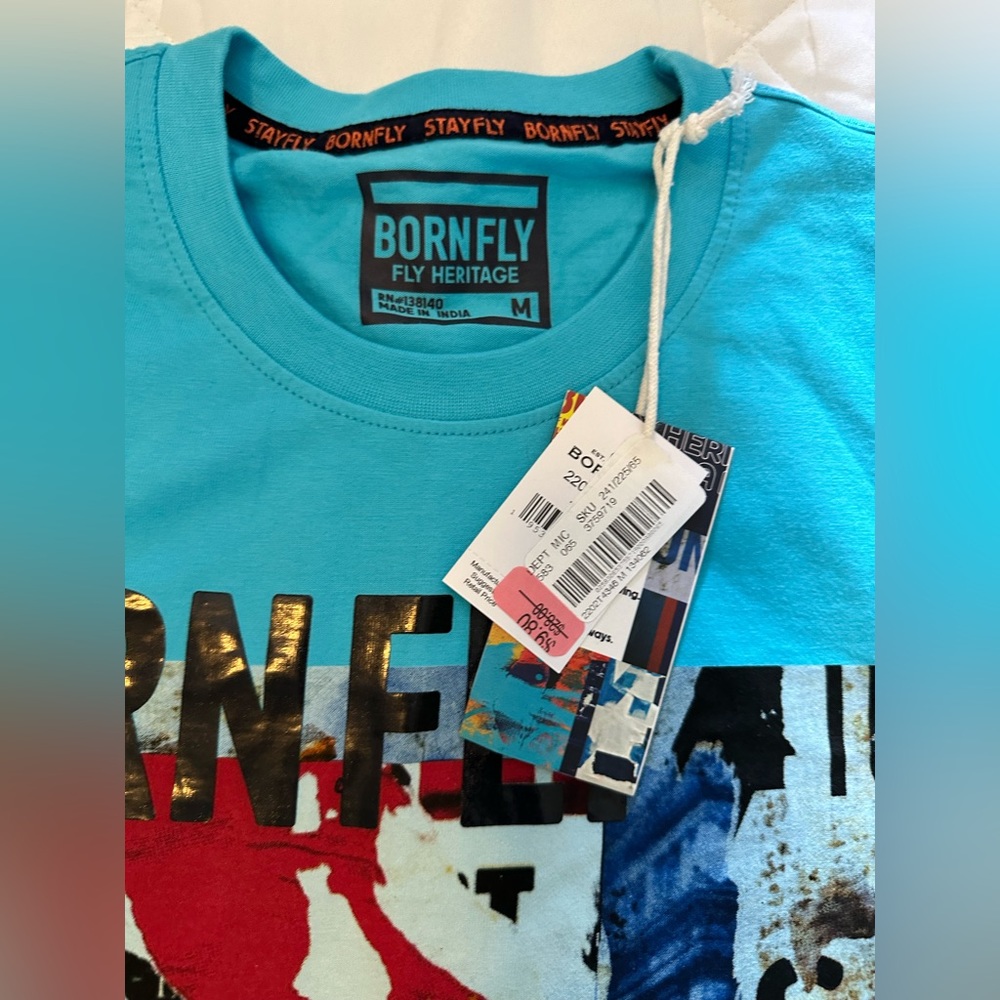 Bornfly Medium Blue Tshirt